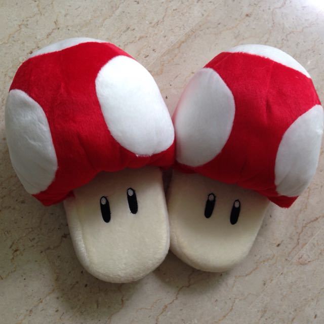 Mario mushroom slippers store