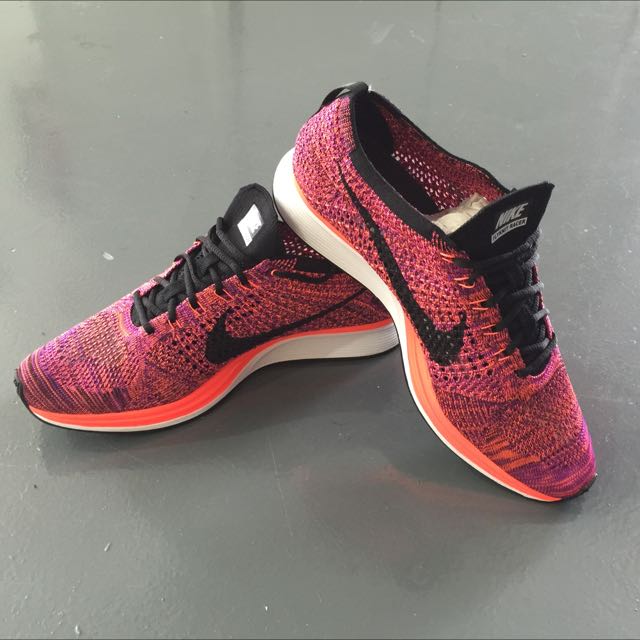 Nike flyknit racer acai berry on feet cheap