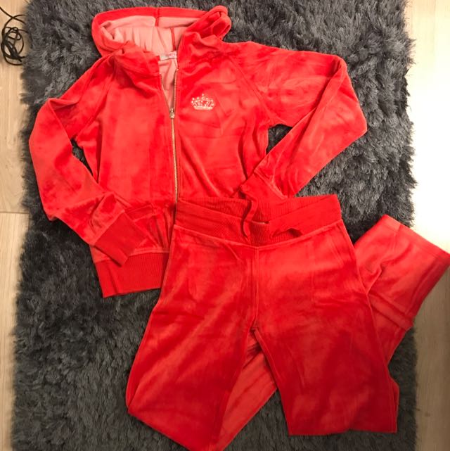 orange tracksuit set