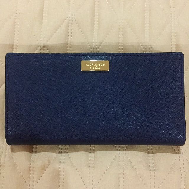 Kate spade navy blue wallet deals