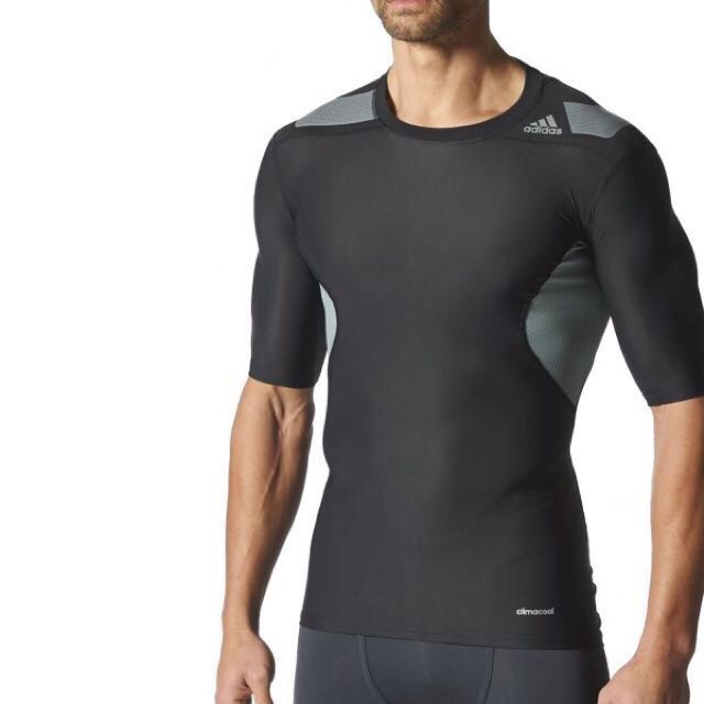 Adidas techFit Compression Top, Sports, Sports Apparel on Carousell