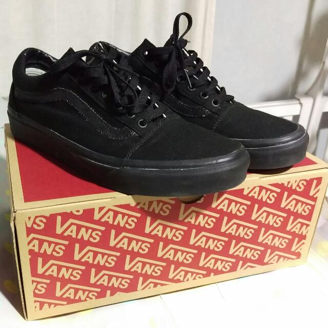 Vans All Black Old School Shoes, Men's 