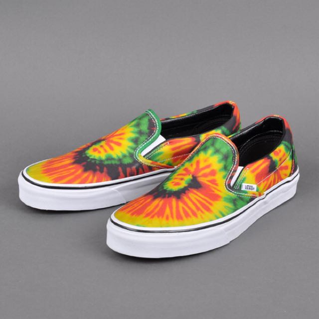 womens tie dye slip on vans