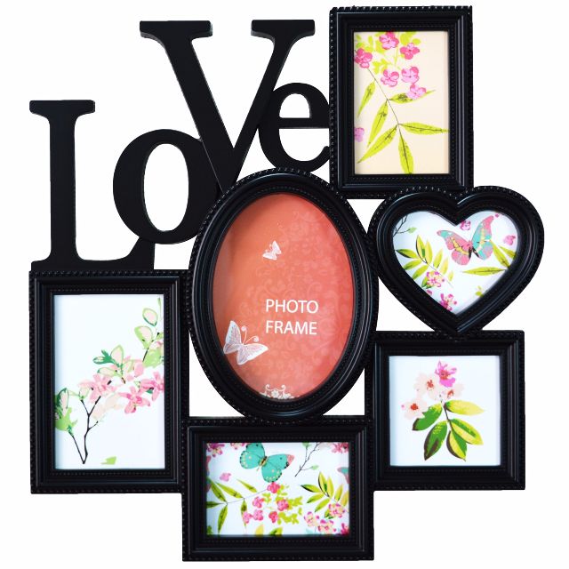 Wall Collage Love Photo Frame Timeline 6 Frames In 1, Furniture & Home