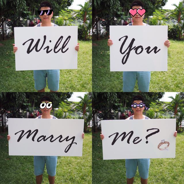 Will You Marry Me Boards Hobbies Toys Stationery Craft Occasions Party Supplies On Carousell