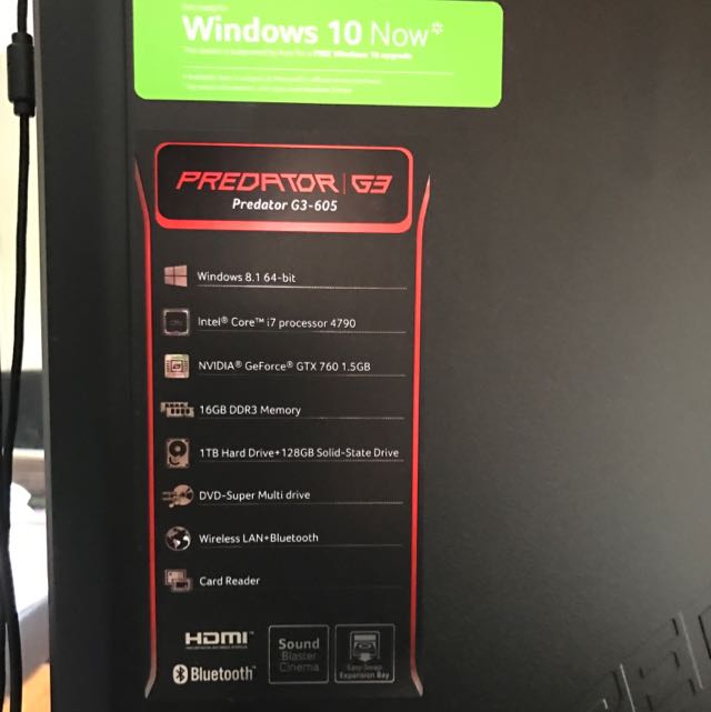 ACER G3-605 PC and BenQ Zowie XL-2411 Monitor 144hz, Computers & Tech ...