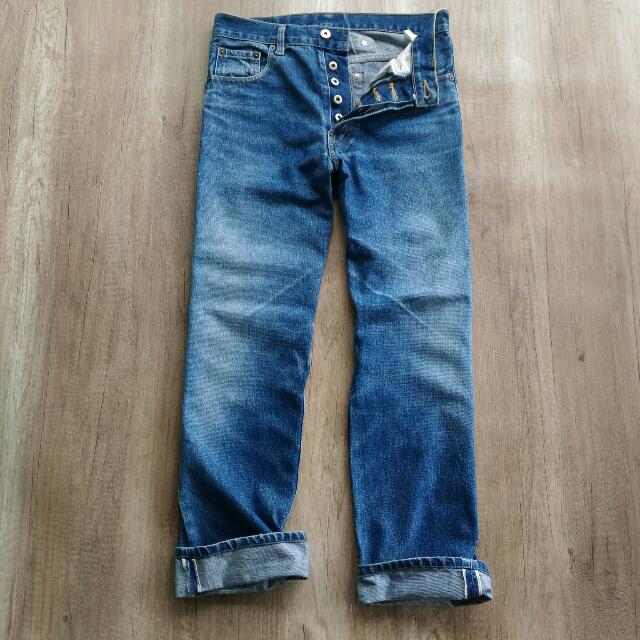 Celana Levis 701 Selvedge Button Fly Fesyen Pria Pakaian di Carousell