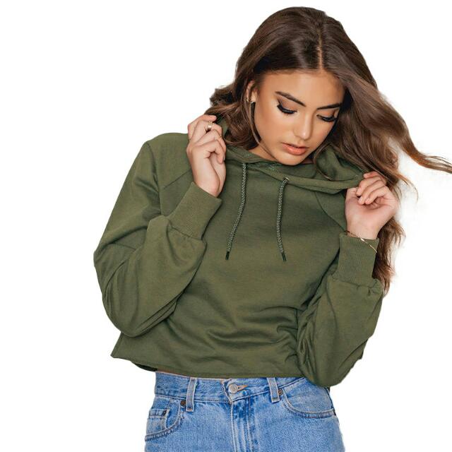 khaki green hoodie women's