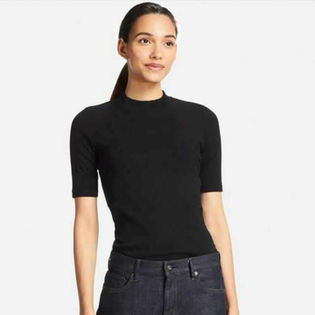 high neck half t shirt