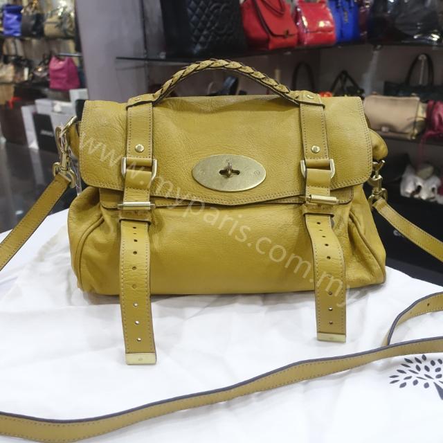 Mulberry Mustard Yellow Soft Buffalo Leather Alexa
