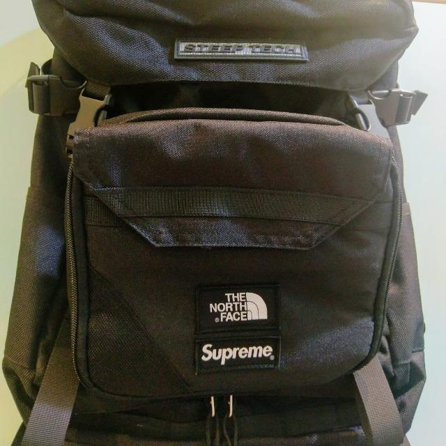 supreme north face leather backpack