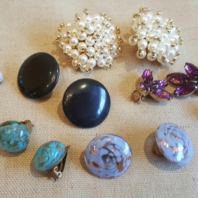Vintage costume jewellery earrings clearance