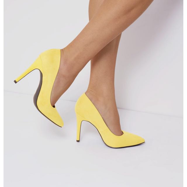 yellow wide fit shoes