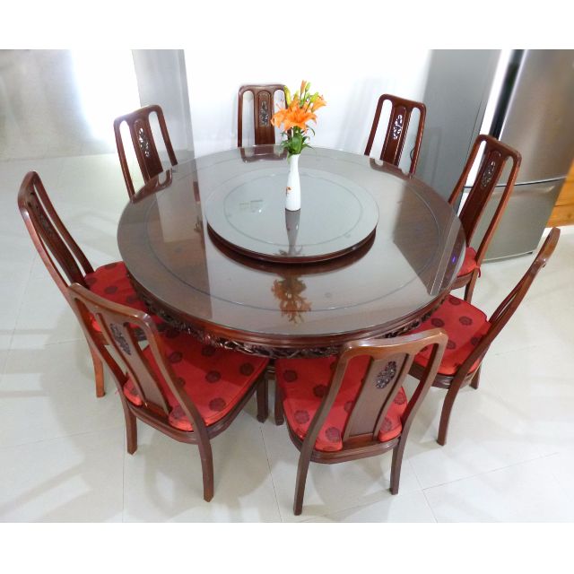 Elegant Rosewood 8 Person Dining Table And Chairs Furniture Tables Chairs On Carousell