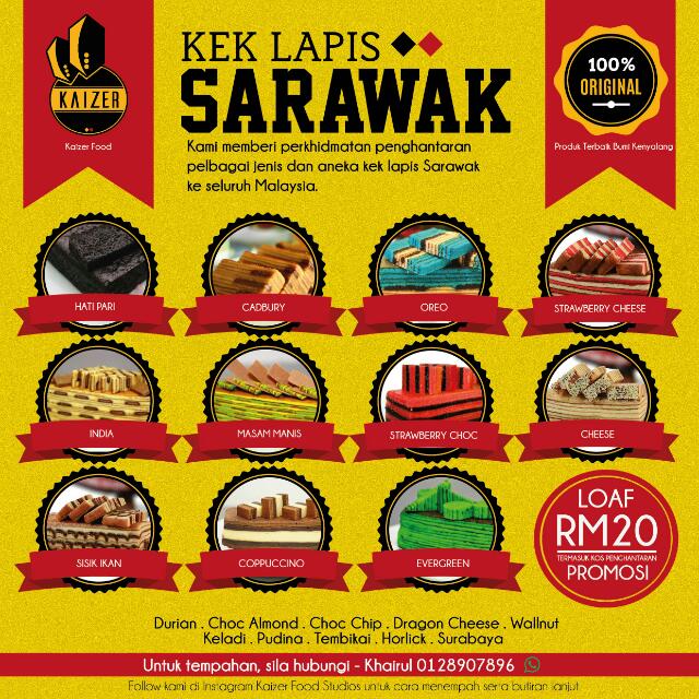 Kek Lapis Sarawak Food Drinks Baked Goods On Carousell