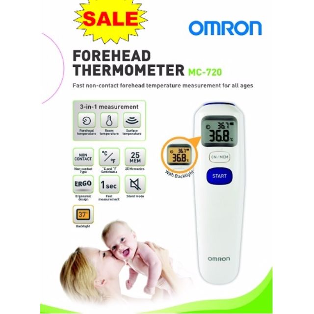 Omron Non-Contact Forehead Thermometer MC-720 MC720 [1 Year Local Warranty 欧姆龙温度计 Termometer Dahi I.486457683 - Foto 6