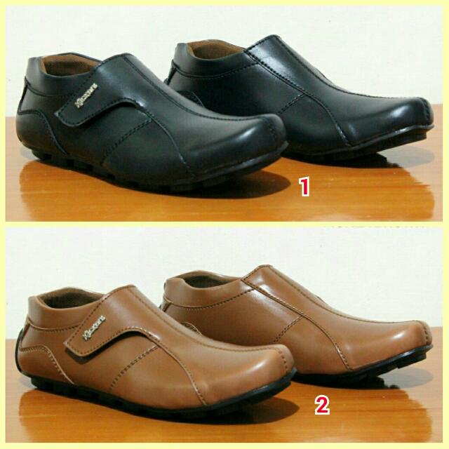 Sepatu Casual Pria Kickers Slip On Kulit Slop Kuliah Kerja Formal