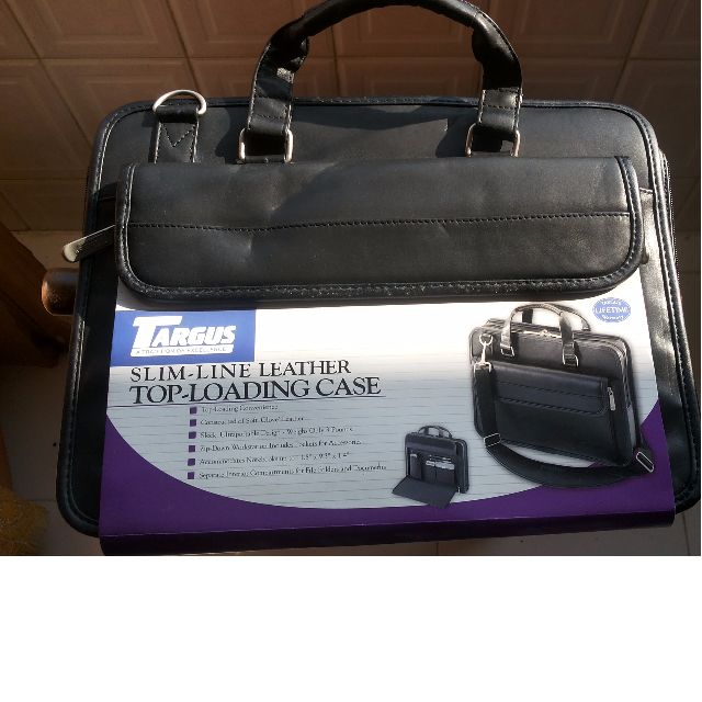 Targus Slimline Leather Computer Briefcase, Computers & Tech, Parts