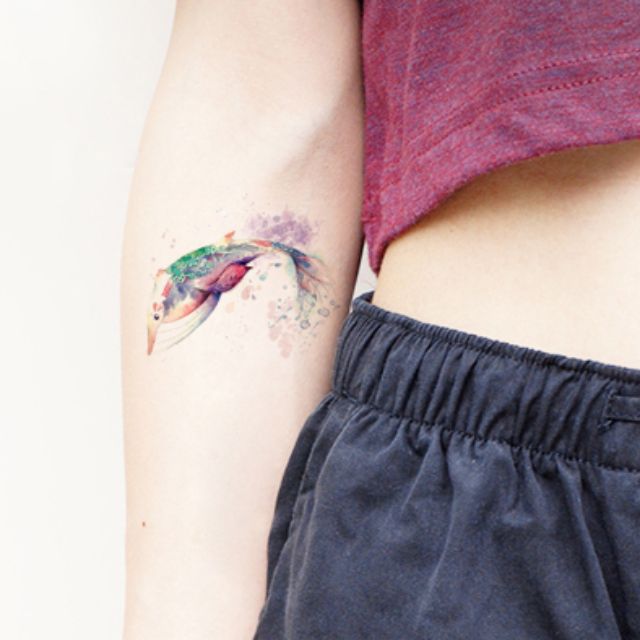Temporary Tattoo Rainbow Fish Women S Fashion Accessories On