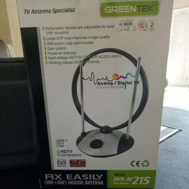 VHF + UHF Indoor Antena TV, Elektronik, TV & Perlengkapan Hiburan di  Carousell