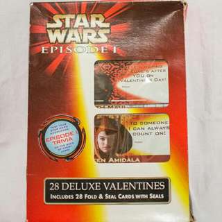 STAR WARS episode I VALENTINE CARDS