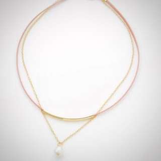 全新日本帶回Titty&co 粉紅色圓珠雙層頸鏈項鏈 Vivi雜誌款64213023308931110