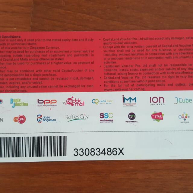Capitaland Mall Vouchers @ Discount, Tickets &amp; Vouchers, Vouchers on