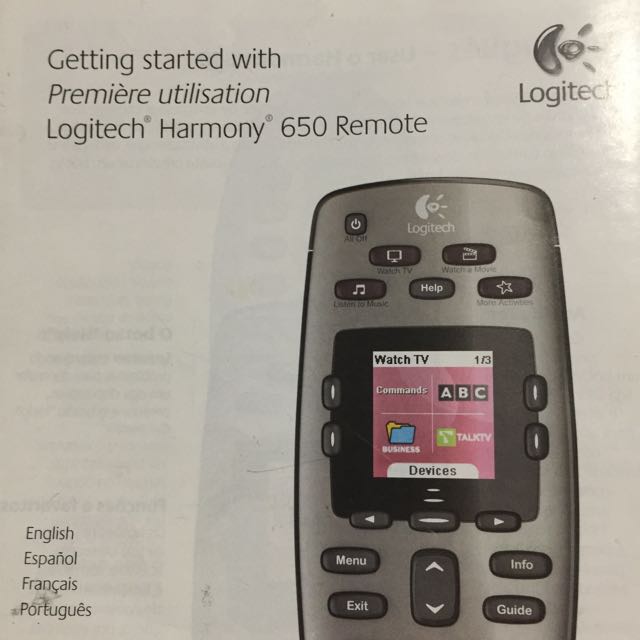 Logitech Harmony 650 Universal Remote, TV & Home Appliances, TV