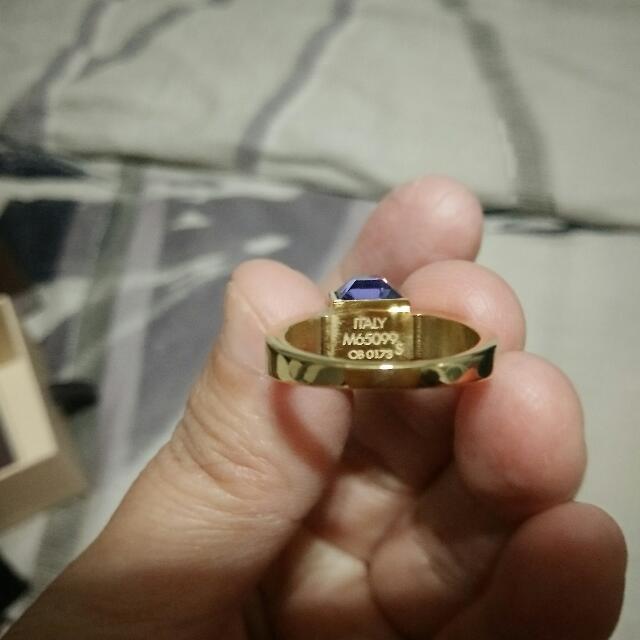 Louis Vuitton Gamble Gold Tone Ring Size 50 Louis Vuitton