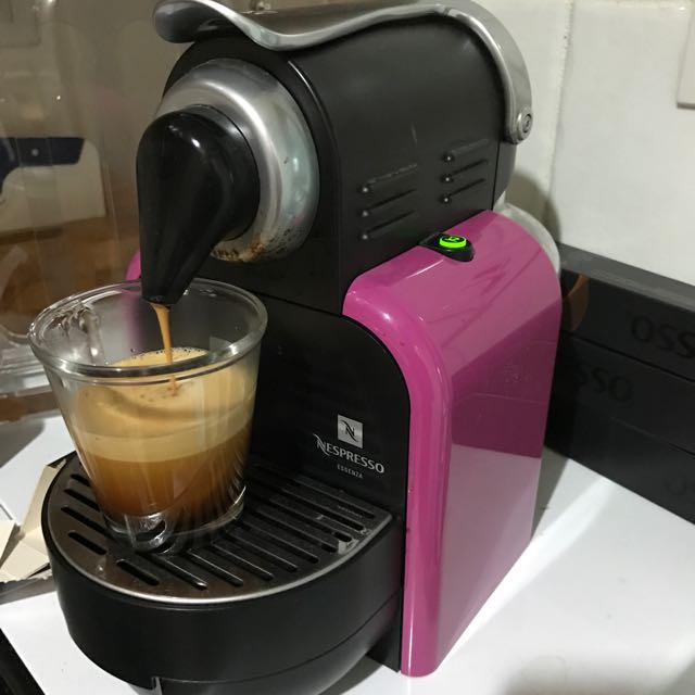Nespresso Essenza Manual Fuschia TV Home Appliances Kitchen Appliances Coffee Machines Makers on Carousell