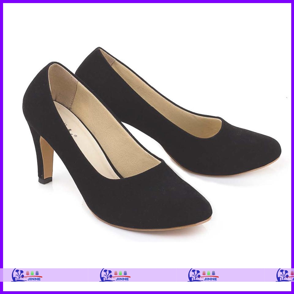Sepatu Kerja Highheels Cewe Hitam Llm 428 Sepatu Kulit Sepatu Pesta Wanita Pantofel Wanita Sepatu Komunitas Di Carousell