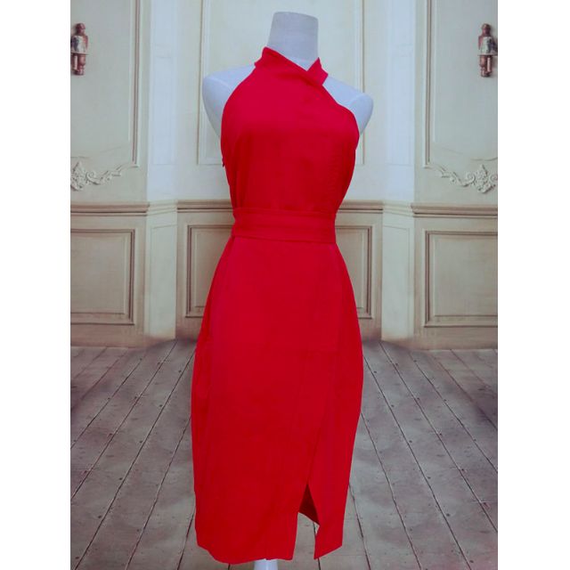 zalora red dress