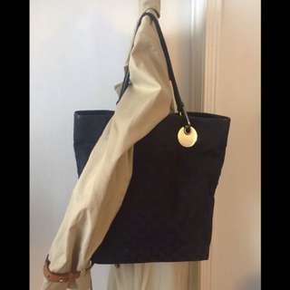 Authentic GUCCI Black Monogram GG Tote Bag Authentic GUCCI Black Monogram GG Tote Bag