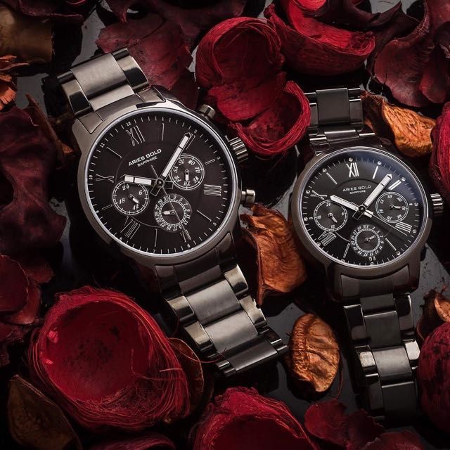 Aries gold couple watch shop