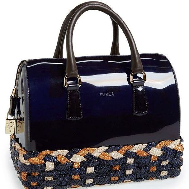 Furla discount straw bag