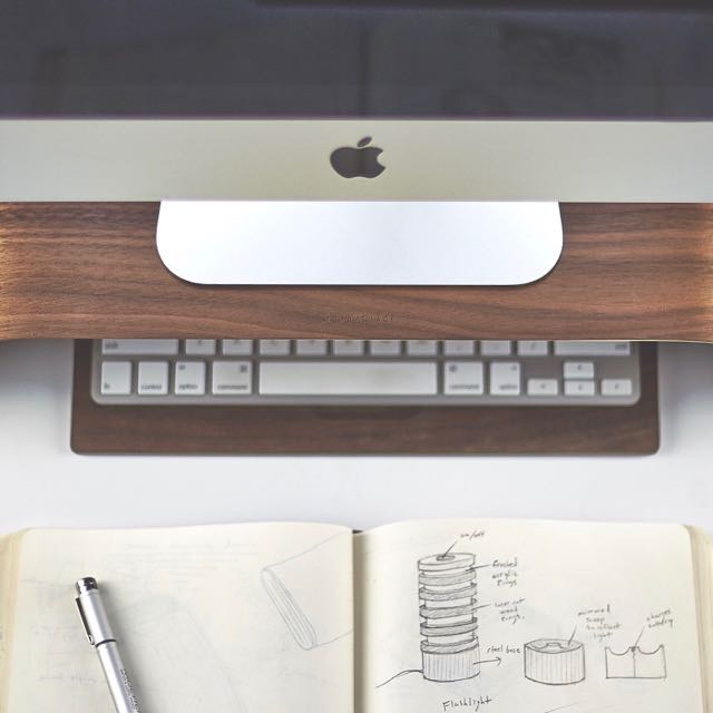 Grovemade Walnut Monitor Stand (Mint), Computers & Tech, Parts