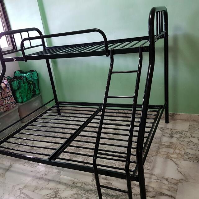 Metal double. storey bed frame, Furniture & Home Living, Furniture, Bed