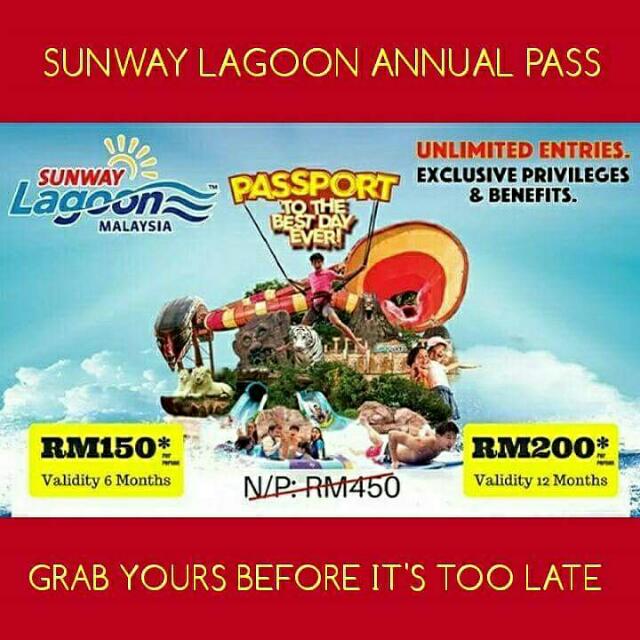 SUNWAY LAGOON ANNUAL PASS, Tickets & Vouchers, Local Attractions and
