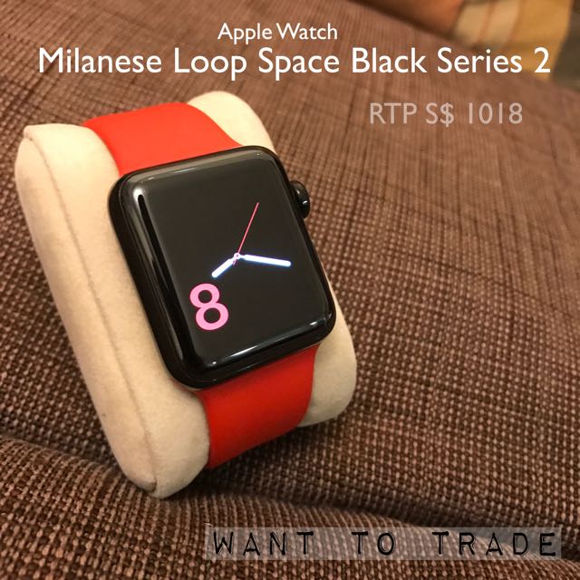 Wtt Apple Watch 38mm Series 2 Milanese Loop Space Black Women S Fashion Watches On Carousell