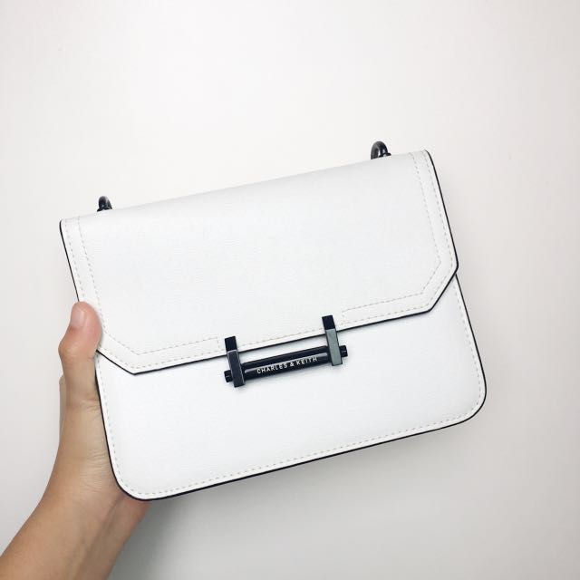 Charles Keith White Sling Bag Women S Fashion Bags Wallets On Carousell