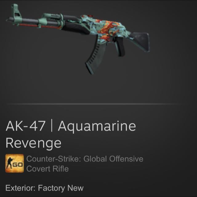 Csgo Ak 47 Aquamarine Revenge Fn Toys Games Video Gaming Gaming Accessories On Carousell - counter strike global offensive ak 47 roblox