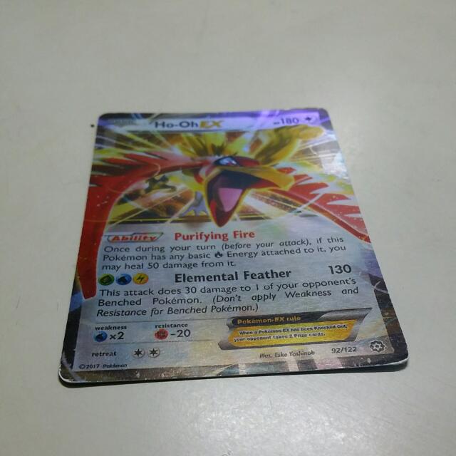  Pokemon - Ho-Oh-EX (92/122) - XY Breakpoint - Holo : Toys &  Games