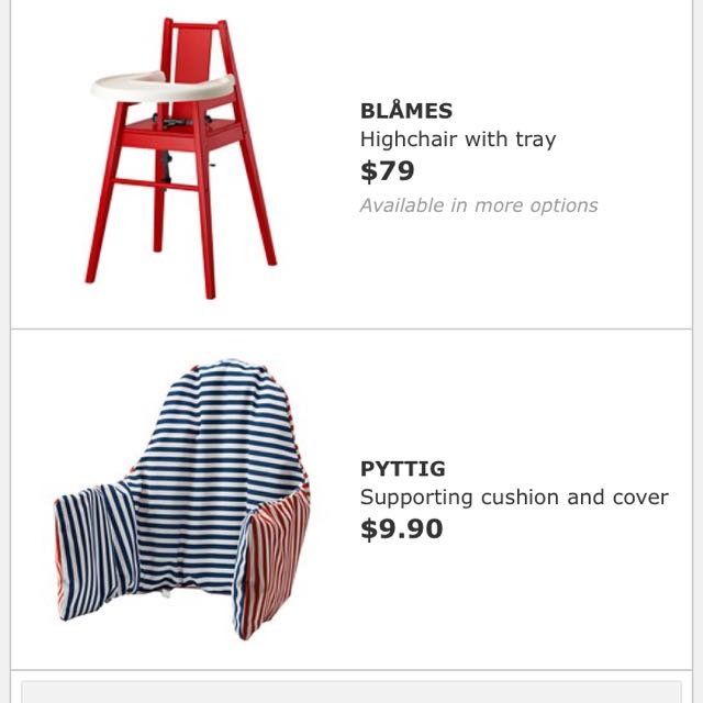 Highchair Ikea Blames Babies Kids Nursing Feeding Baby High Chairs on Carousell