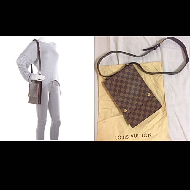 LV Damier Ebene Portobello Travel Shoulder Bag, Luxury, Bags & Wallets on  Carousell