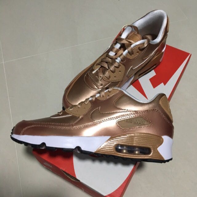 Women's Nike Air Max 90 Bronze Metallic 