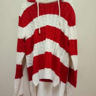 紅白條紋毛衣
