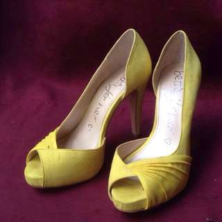 Betts Yellow High Heels