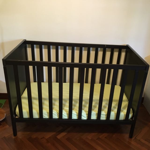 Dark Brown Baby Crib On Carousell