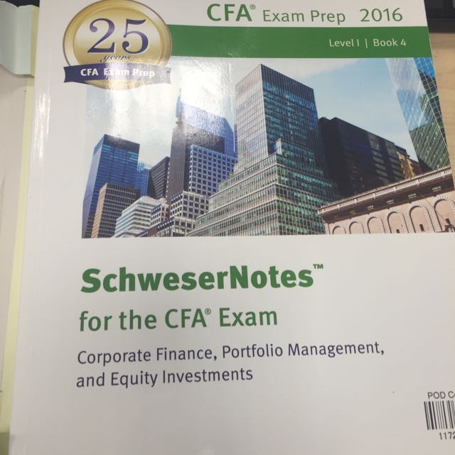 level 1 CFA Schweser notes and two Practice Exams, Hobbies &amp; Toys ...