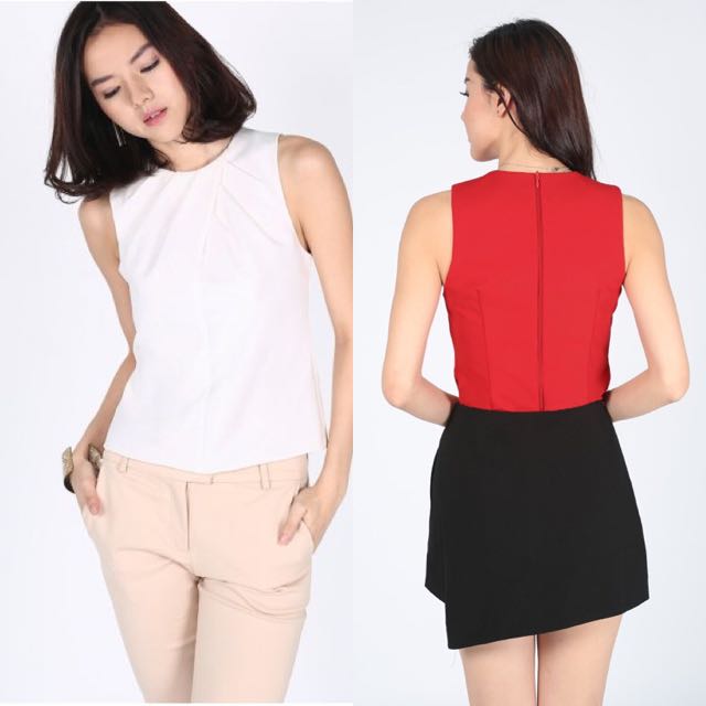 ruched sleeveless top
